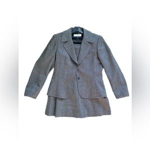TAHARI ASL Grey 2-Piece Skirt Suit